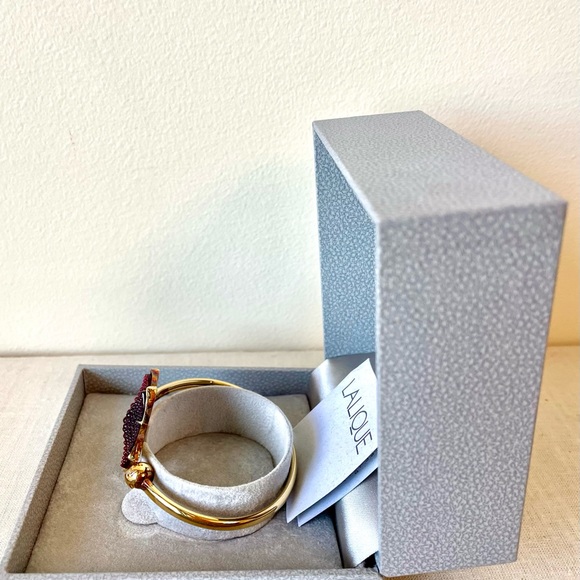 Modernist Lalique Gold Red Starfish Bracelet - Picture 4 of 5